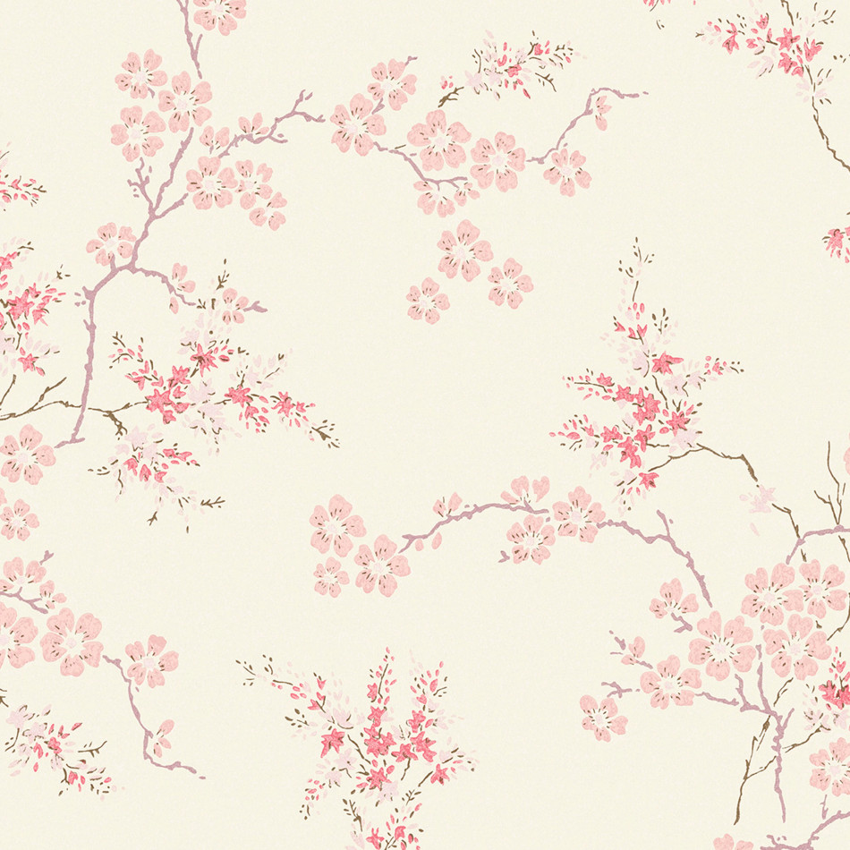 LAURA ASHLEY ORIENTAL BLOSSOM BLUSH WALLPAPER