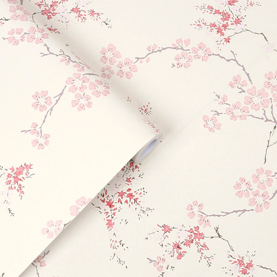 LAURA ASHLEY ORIENTAL BLOSSOM BLUSH WALLPAPER