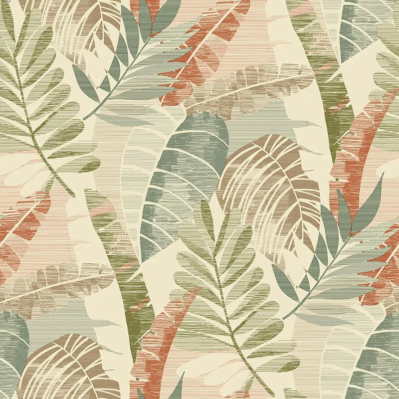 BELGRAVIA SARIKA LEAF CREAM & GREEN WALLPAPER