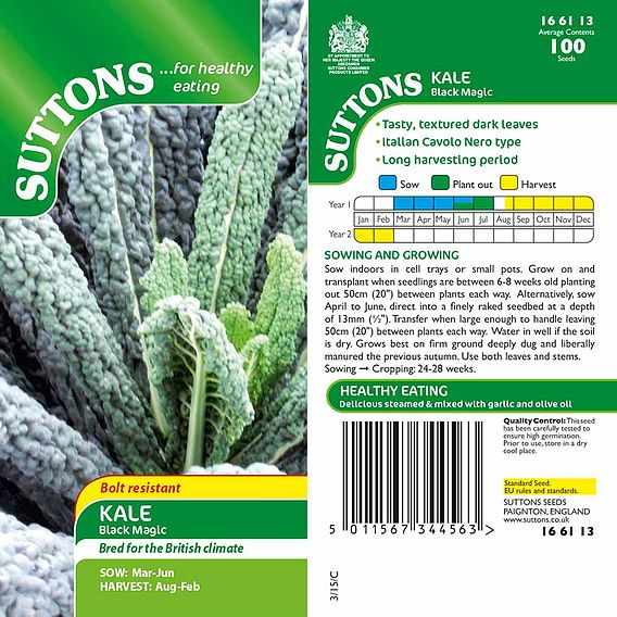 SUTTONS KALE 'BLACK MAGIC' - SEEDS