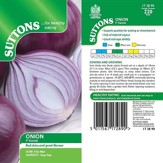 SUTTONS ONION F1 'KAMAL' - SEEDS