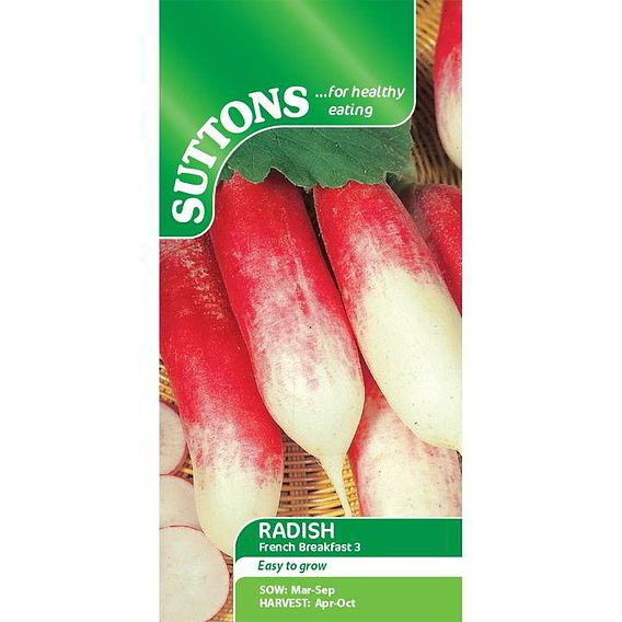 SUTTONS RADISH 'FRENCH BREAKFAST 3' - SEEDS