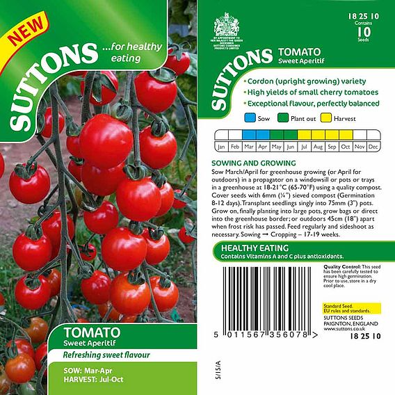 SUTTONS TOMATO 'SWEET APERITIF' - SEEDS