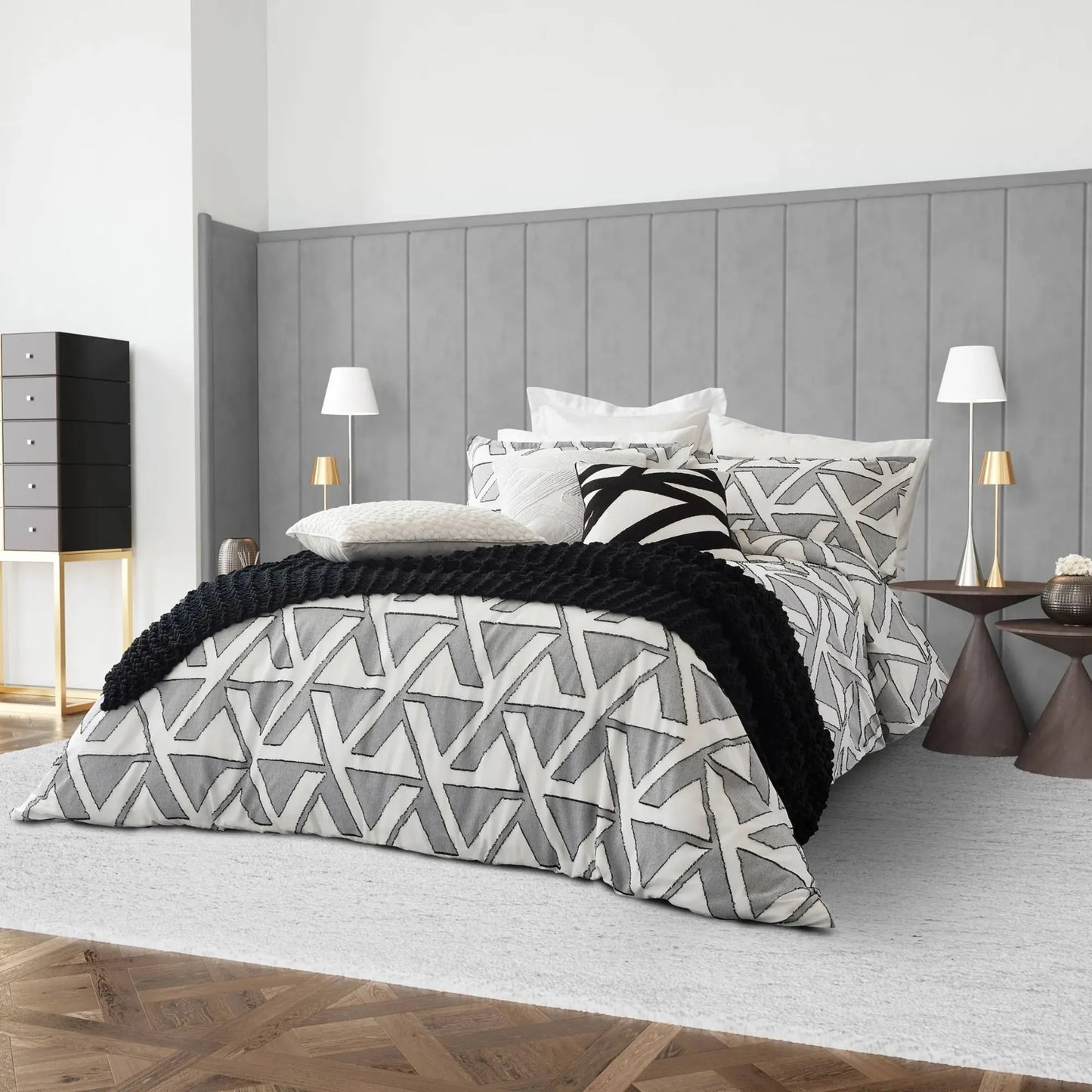 NALU NICOLE SCHERZINGER ALANA CLIPPED JACQUARD BEDDING