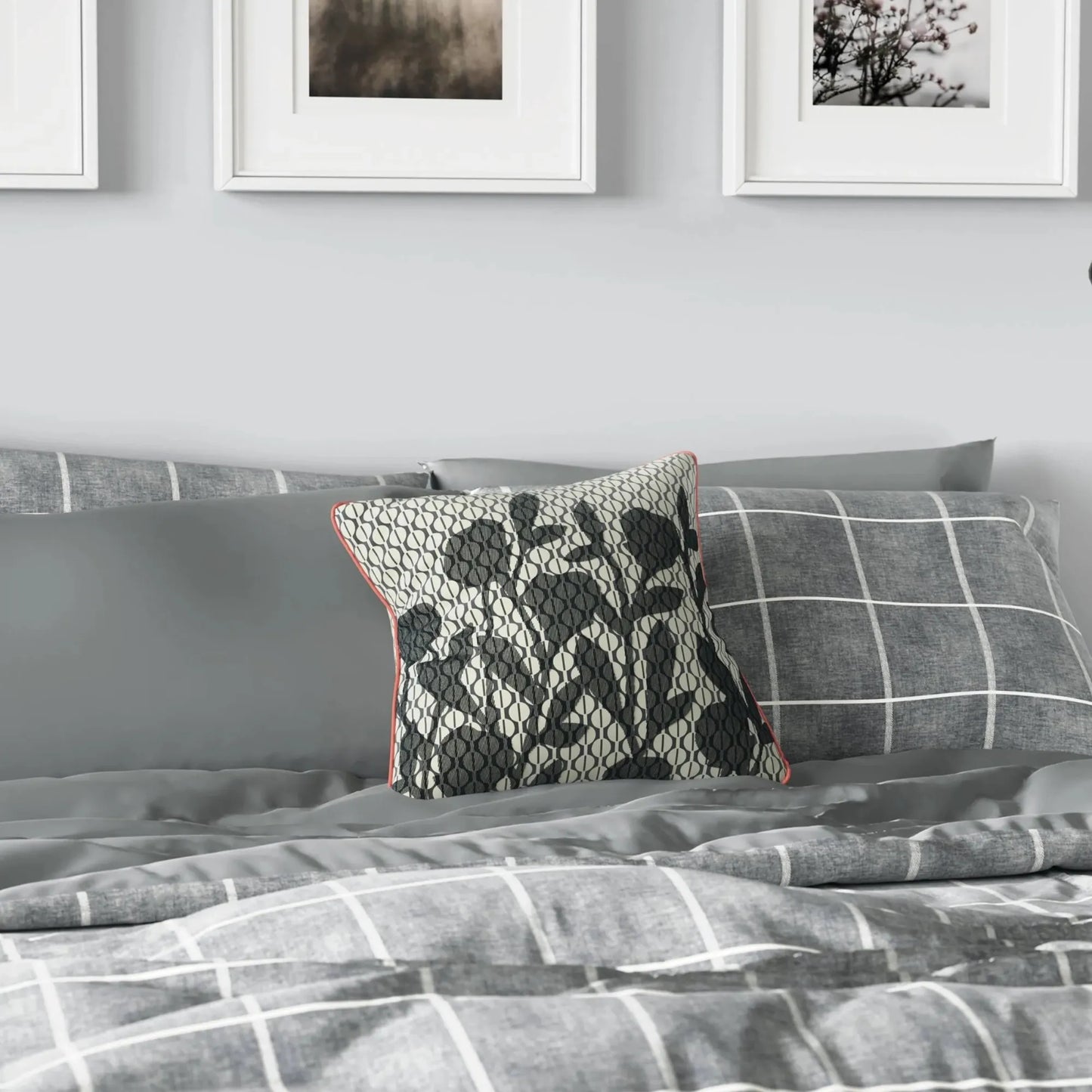 HELENA SPRINGFIELD CHECK BEDDING SET - CHARCOAL