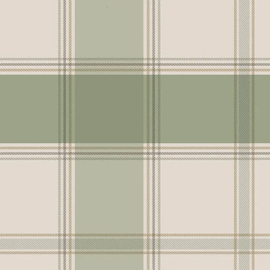 BELGRAVIA BRAMBLE GREEN CHECK METALLIC WALLPAPER