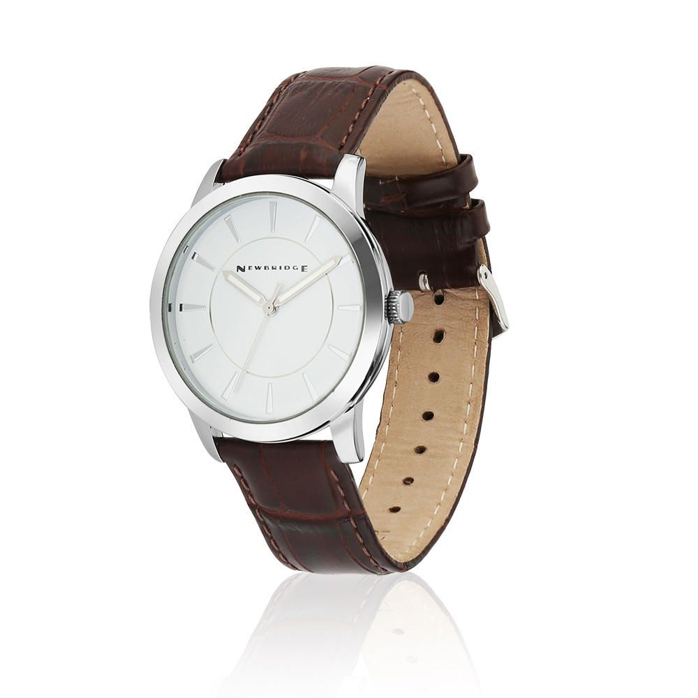 NEWBRIDGE MENS WATCH WITH LEATHER STRAP