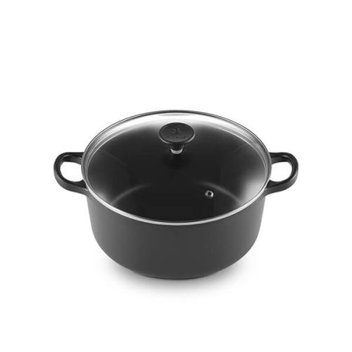 LE CREUSET 22CM ROUND CASSEROLE WITH GLASS LID