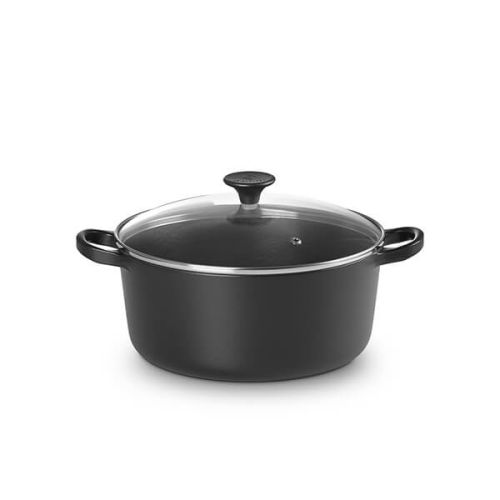 LE CREUSET 22CM ROUND CASSEROLE WITH GLASS LID