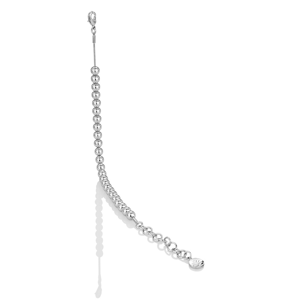 NEWBRIDGE RHODIUM PLATE SMALL BEAD BRACELET