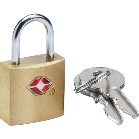 GO TRAVEL TSA BRASS KEY PADLOCK