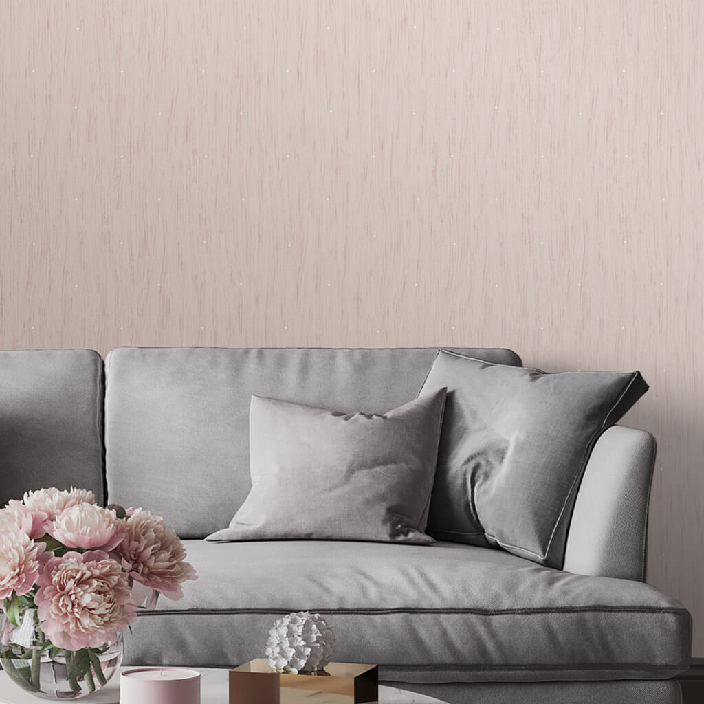 BELGRAVIA TIFFANY PEARL HEAVYWEIGHT TEXTURED VINYL WALLPAPER PINK