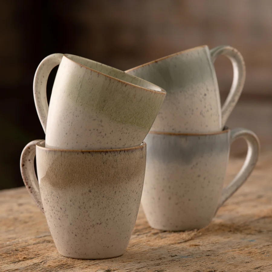 BELLEEK TIVOLI 4 PIECE MUG SET