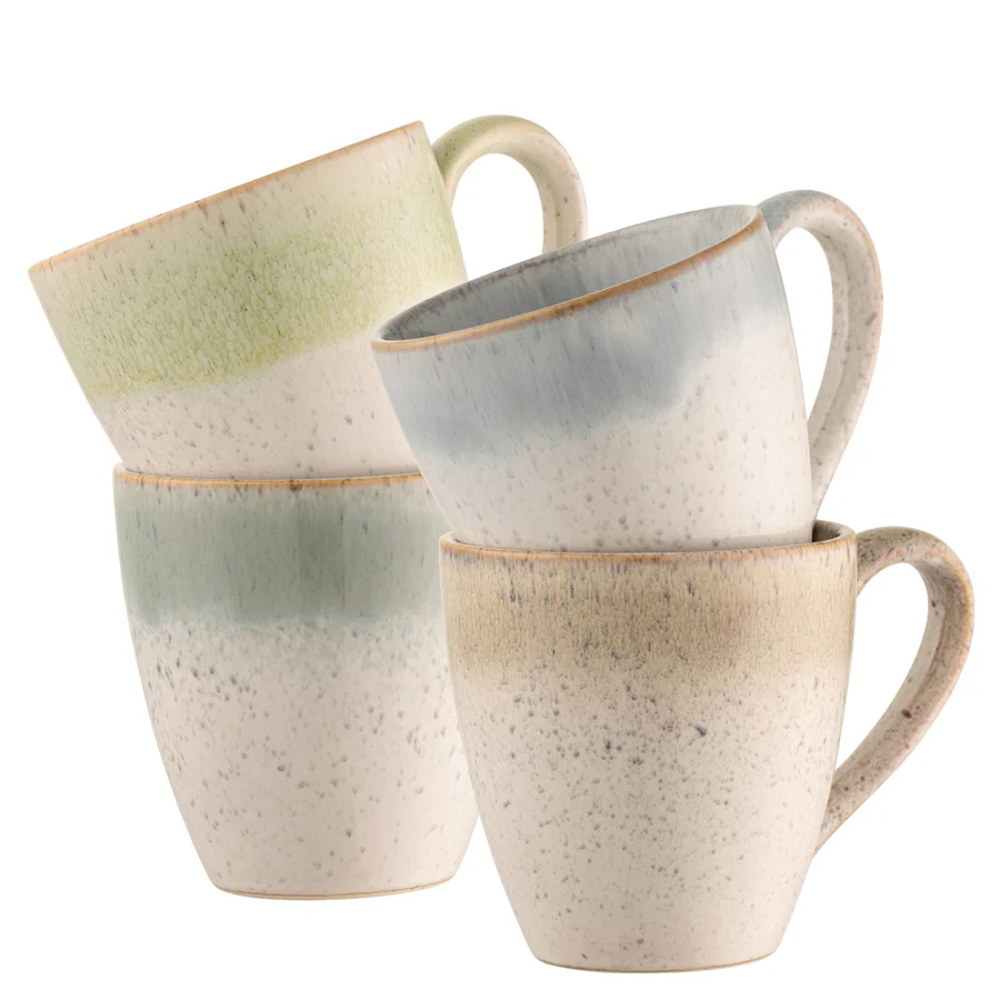 BELLEEK TIVOLI 4 PIECE MUG SET