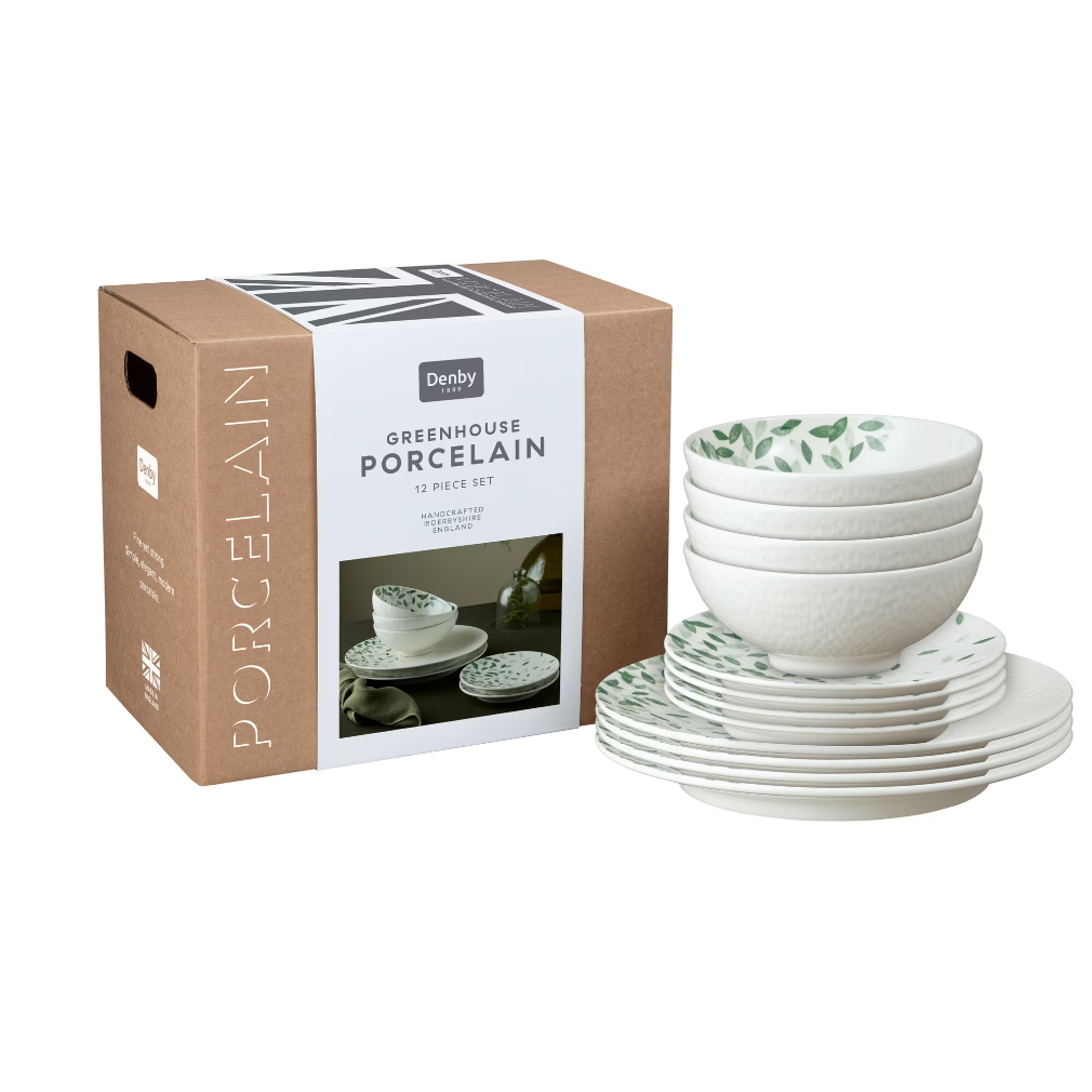 DENBY GREENHOUSE 12 PIECE TABLEWARE SET