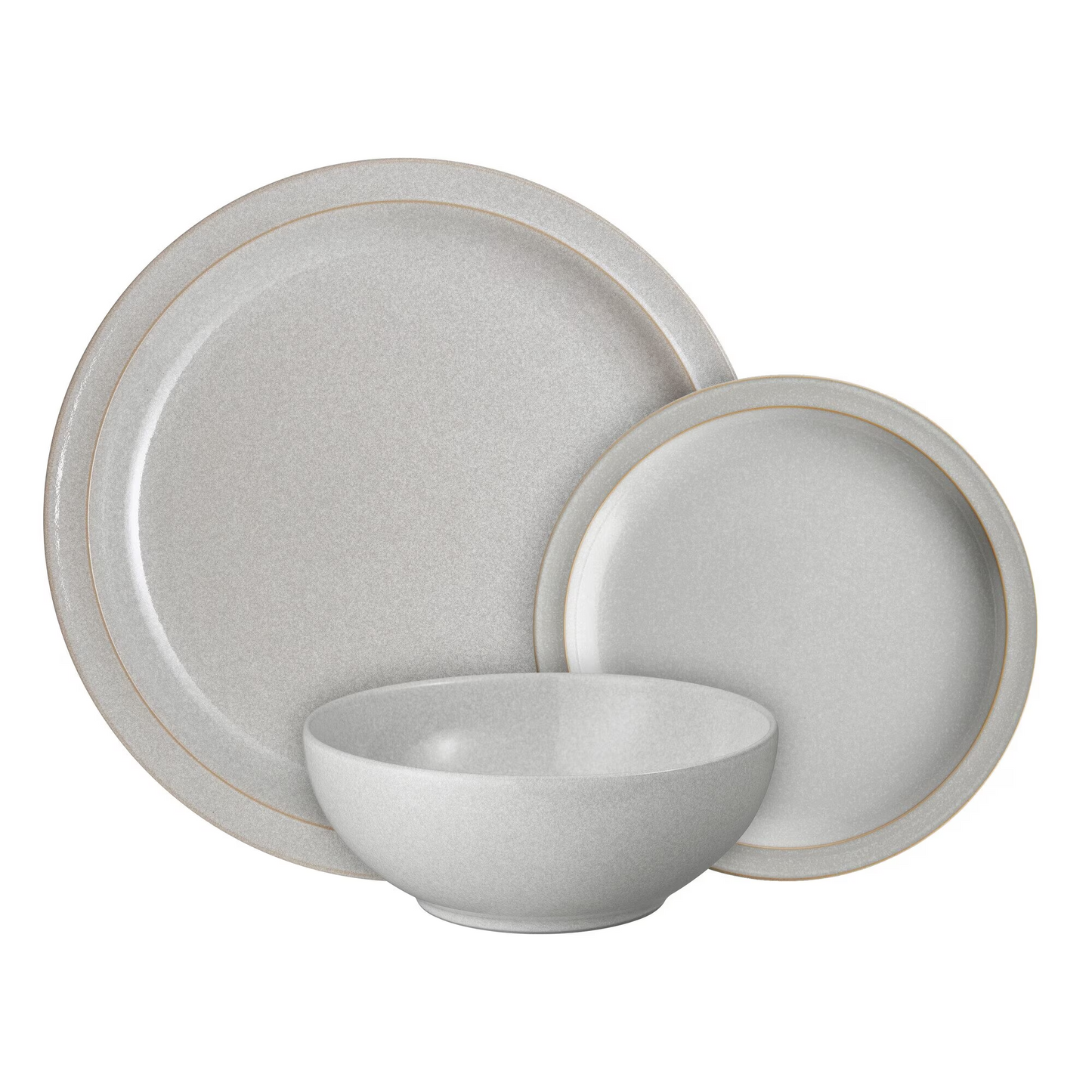 DENBY DOVE GREY 12 PIECE TABLEWARE SET