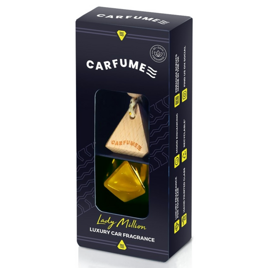 CARFUME LUXURY CAR FRAGRANCE - YELLOW ORGINAL EDITION - LADY MILLION