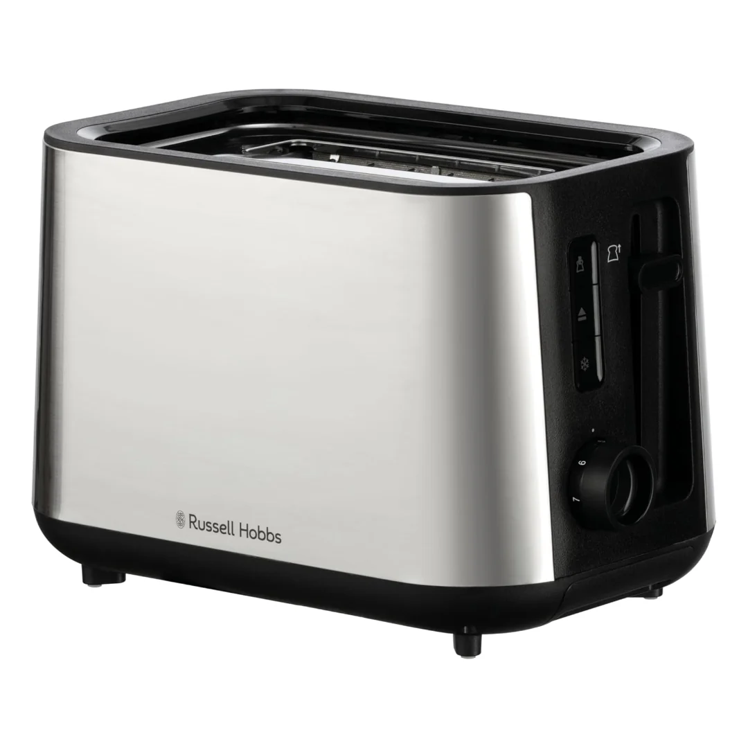 RUSSELL HOBBS HEATON 2 SLICE BRUSHED STEEL TOASTER