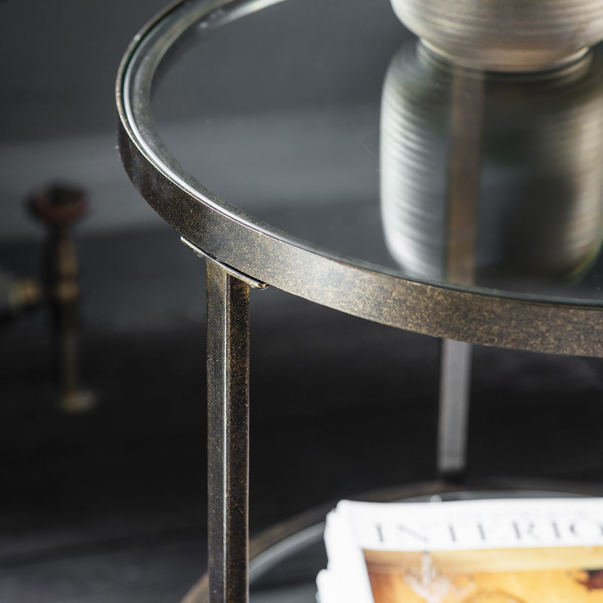 GALLERY HUDSON BRONZE SIDE TABLE