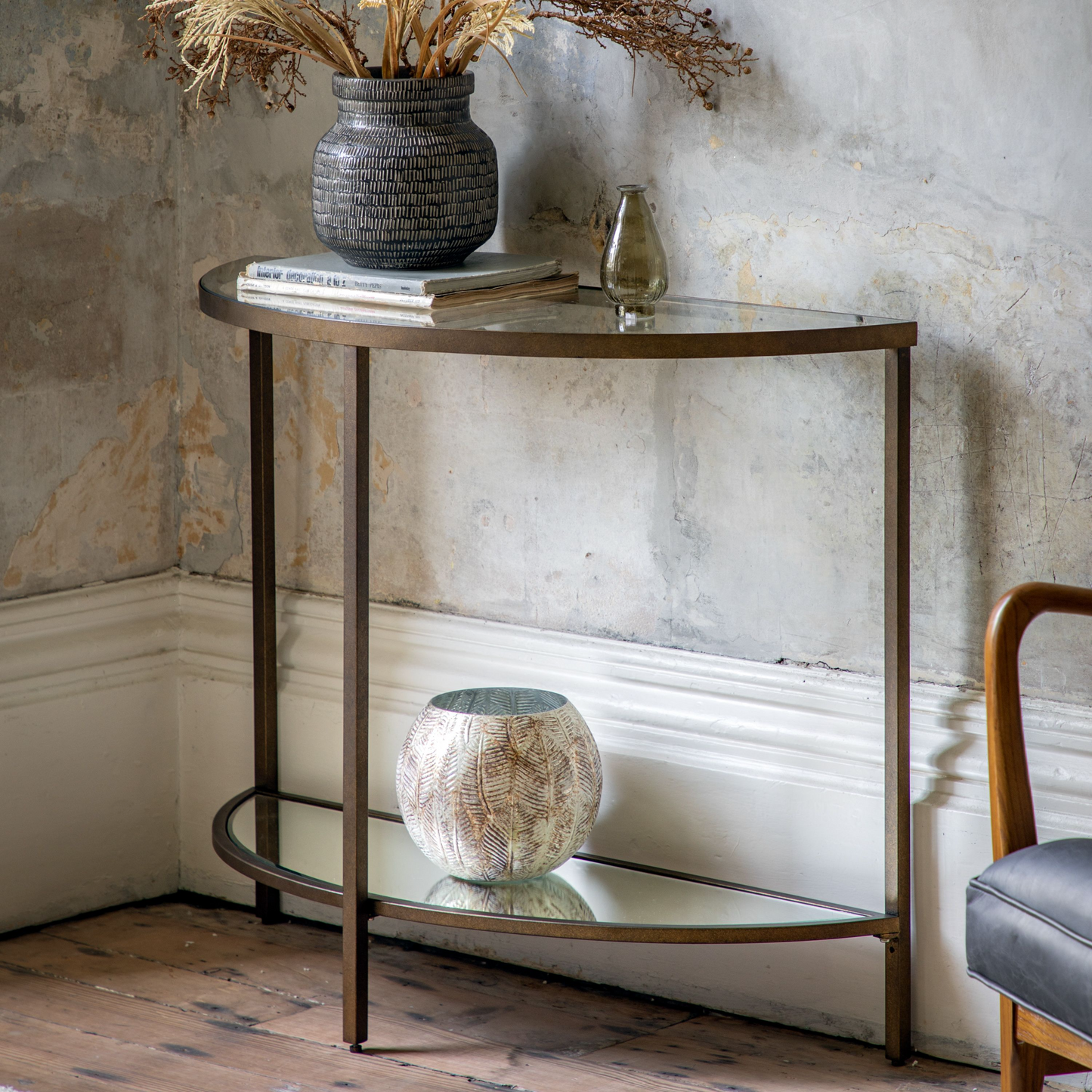 GALLERY HUDSON BRONZE CONSOLE TABLE