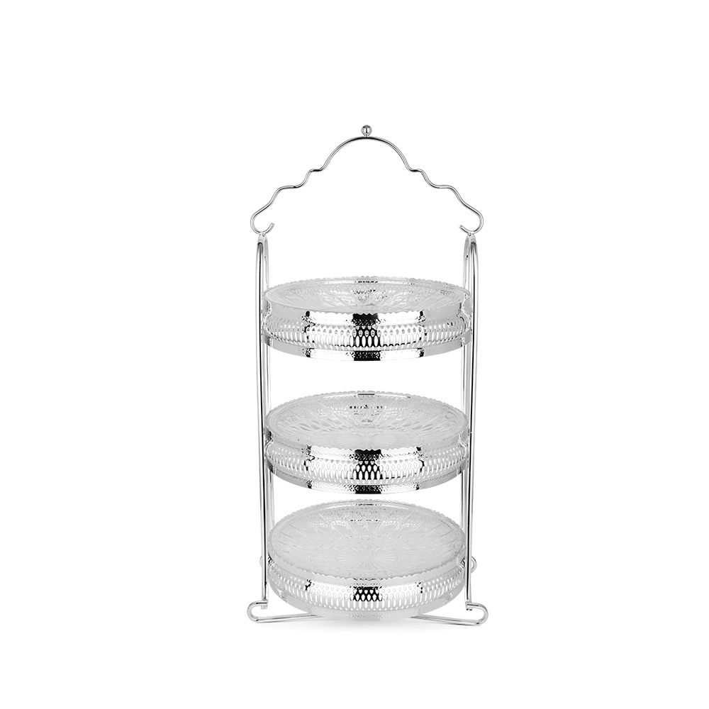 NEWBRIDGE SILVER PLATED 3 TIER CAKE STAND