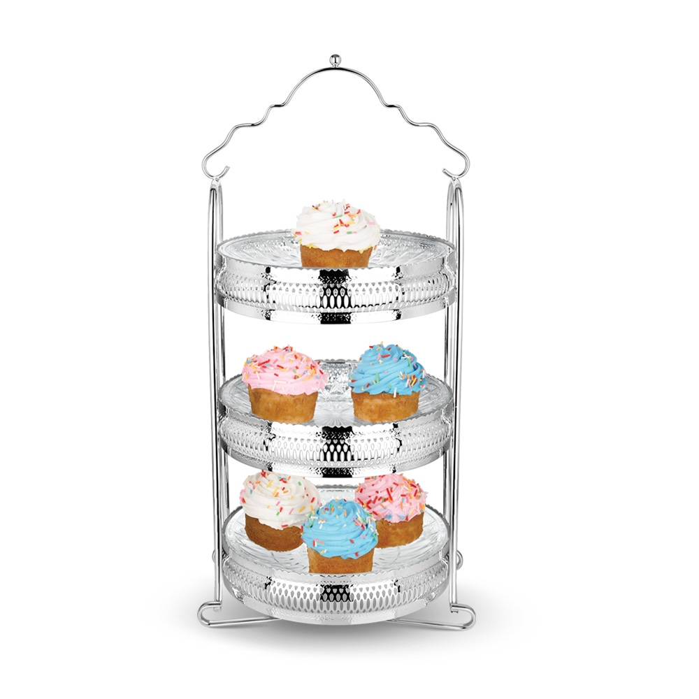 NEWBRIDGE SILVER PLATED 3 TIER CAKE STAND