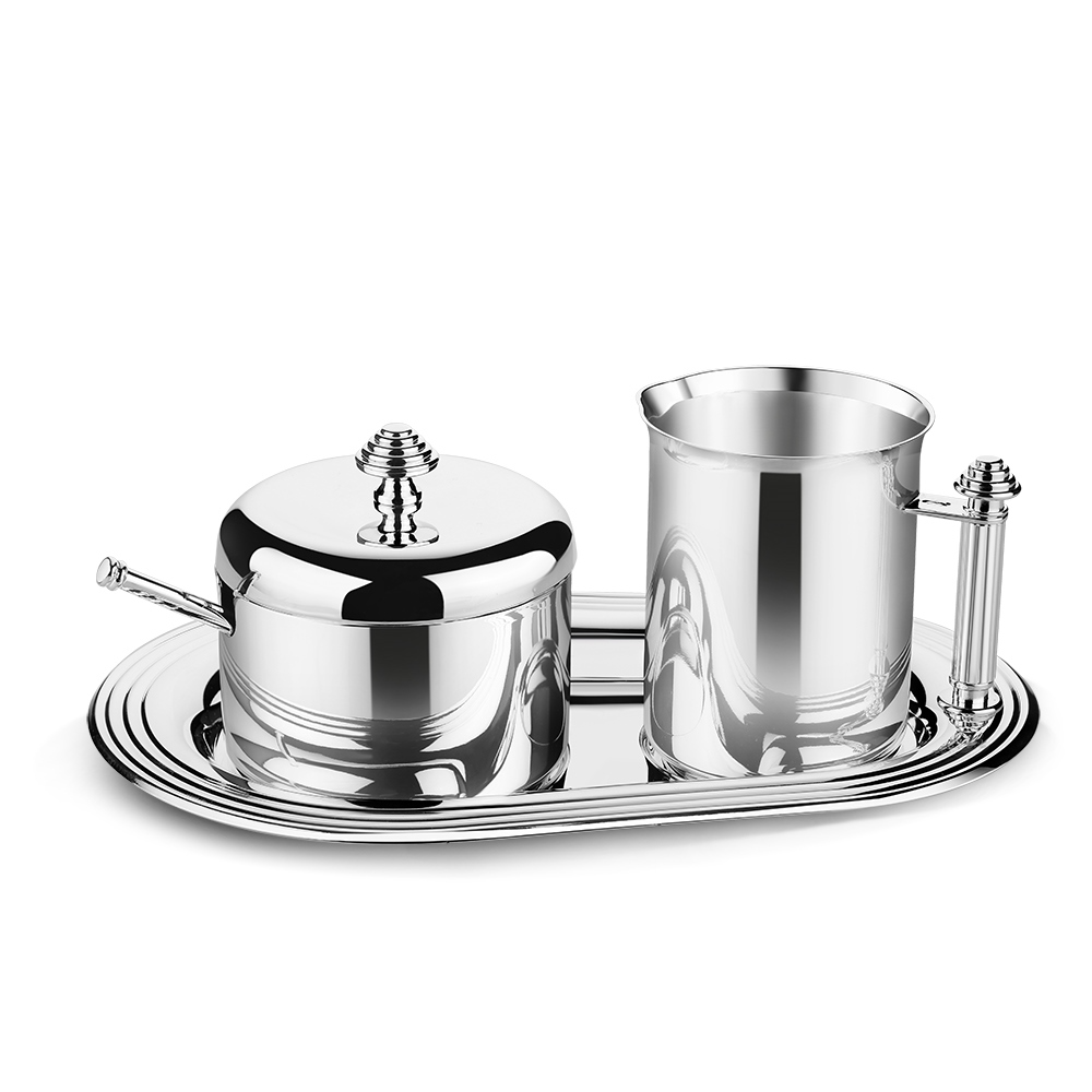 NEWBRIDGE SILVER PLATED SUGAR AND CREAMER SET