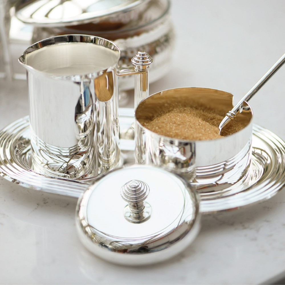 NEWBRIDGE SILVER PLATED SUGAR AND CREAMER SET