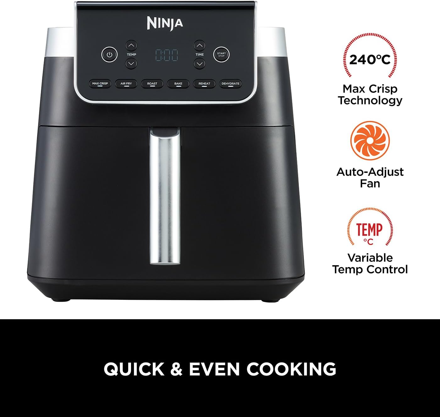 NINJA AIR FRYER MAX PRO 6.2L AF180UK