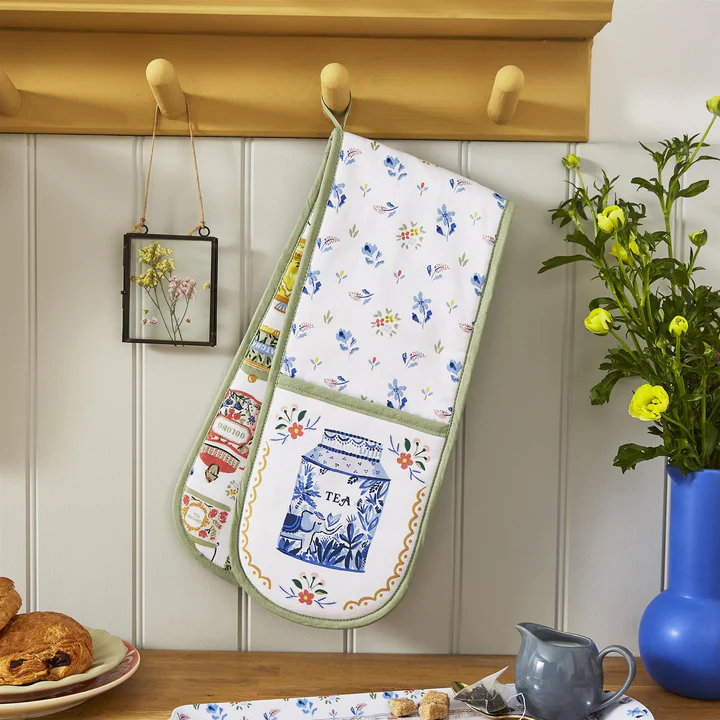 ULSTER WEAVERS TEA TINS DOUBLE OVEN GLOVE