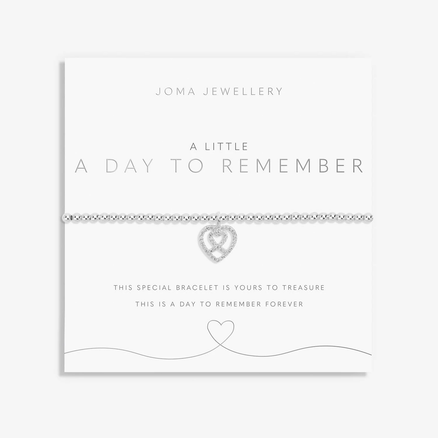 JOMA A DAY TO REMEMBER SILVER PLATED BRACELET