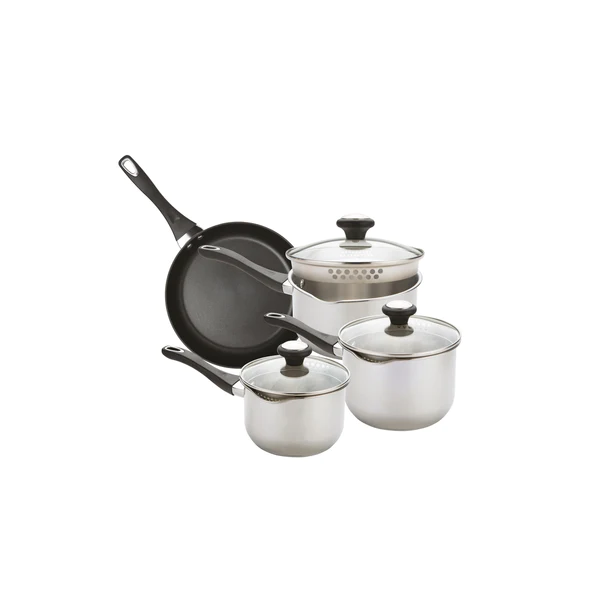 PRESTIGE STRAIN AWAY FRYING PAN & POT 4 PIECE SET