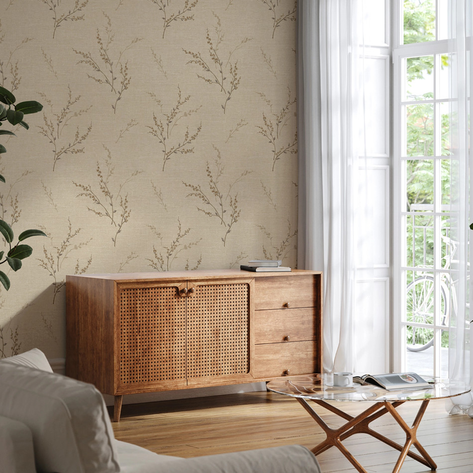 BELGRAVIA CARMELLA BROWN TWIG WALLPAPER