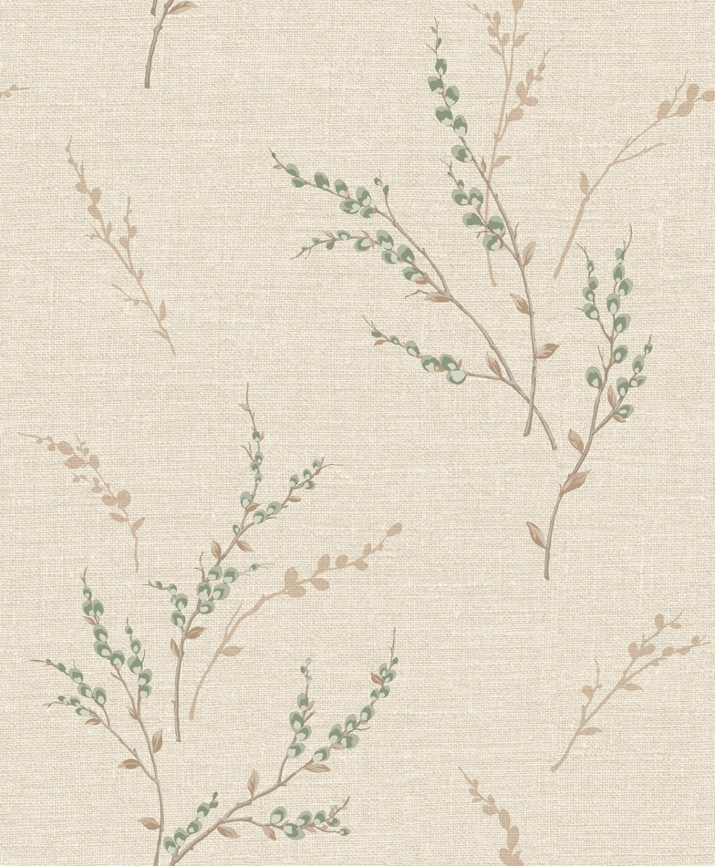 BELGRAVIA CARMELLA GREEN TWIG WALLPAPER