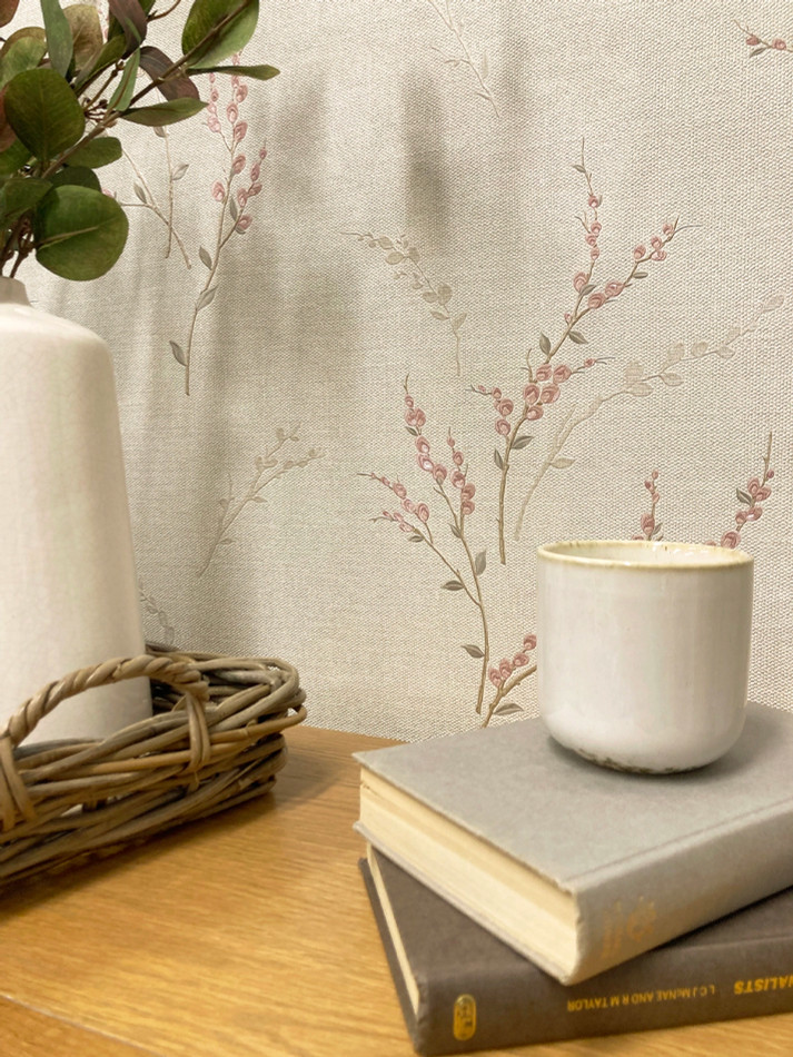 BELGRAVIA CARMELLA PINK TWIG WALLPAPER