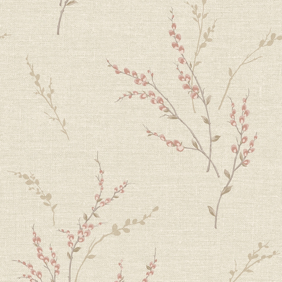 BELGRAVIA CARMELLA PINK TWIG WALLPAPER