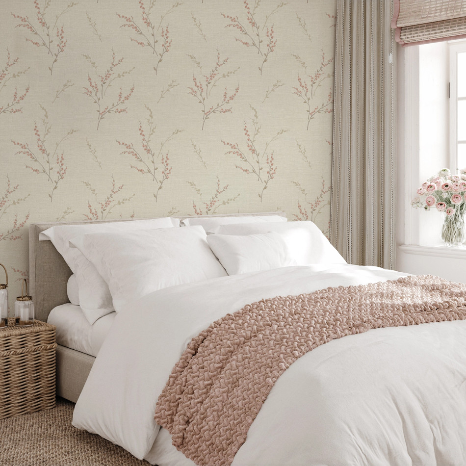 BELGRAVIA CARMELLA PINK TWIG WALLPAPER