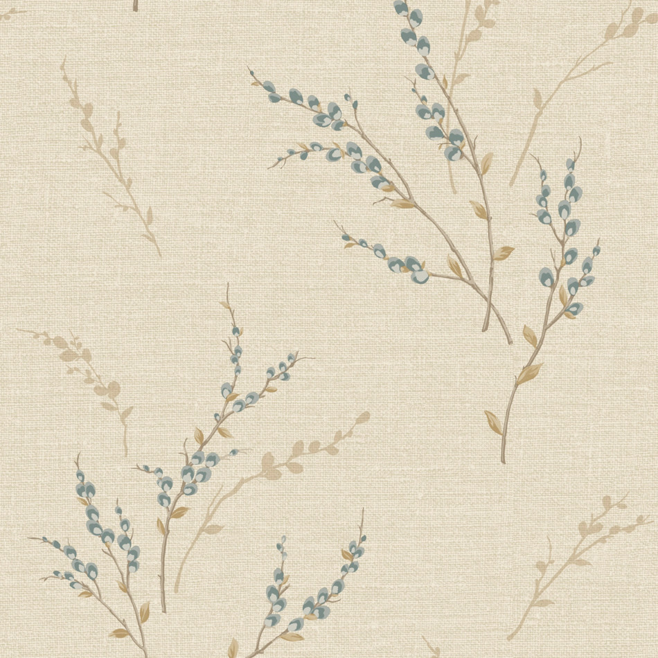 BELGRAVIA CARMELLA BLUE TWIG WALLPAPER