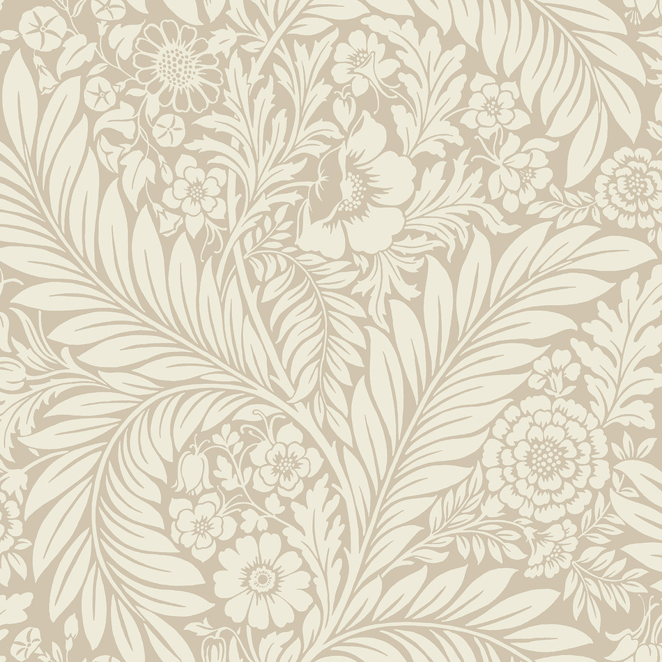 BELGRAVIA FLORENCE FLORAL LEAF NATURAL WALLPAPER