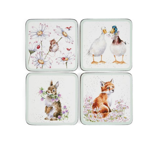 WRENDALE 'WILDFLOWER' ANIMAL COASTERS