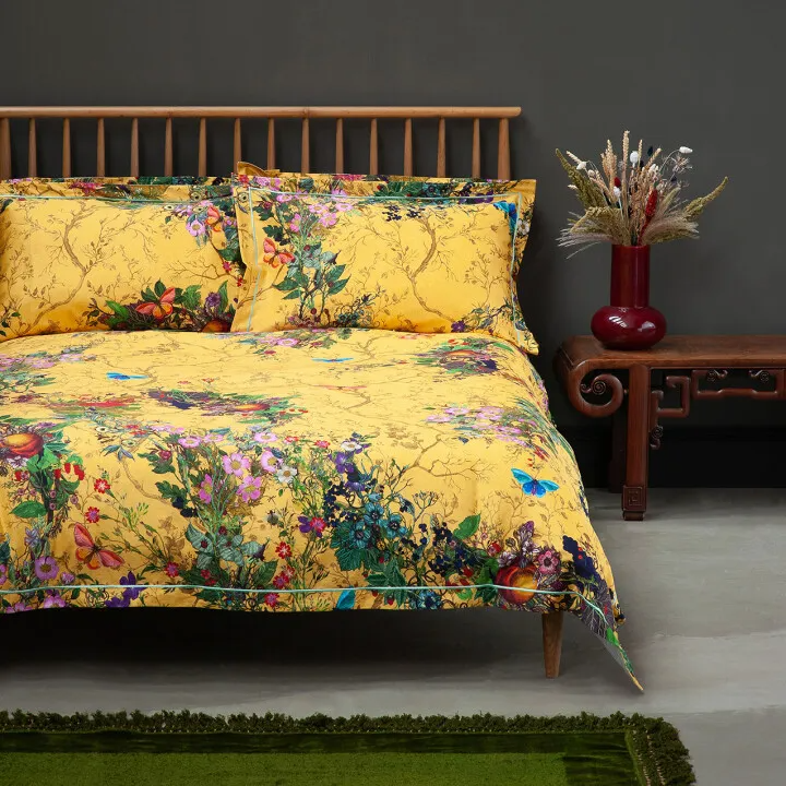 TIMOROUS BEASTIES BLOOMSBURY GARDEN BEDDING - CADMIUM