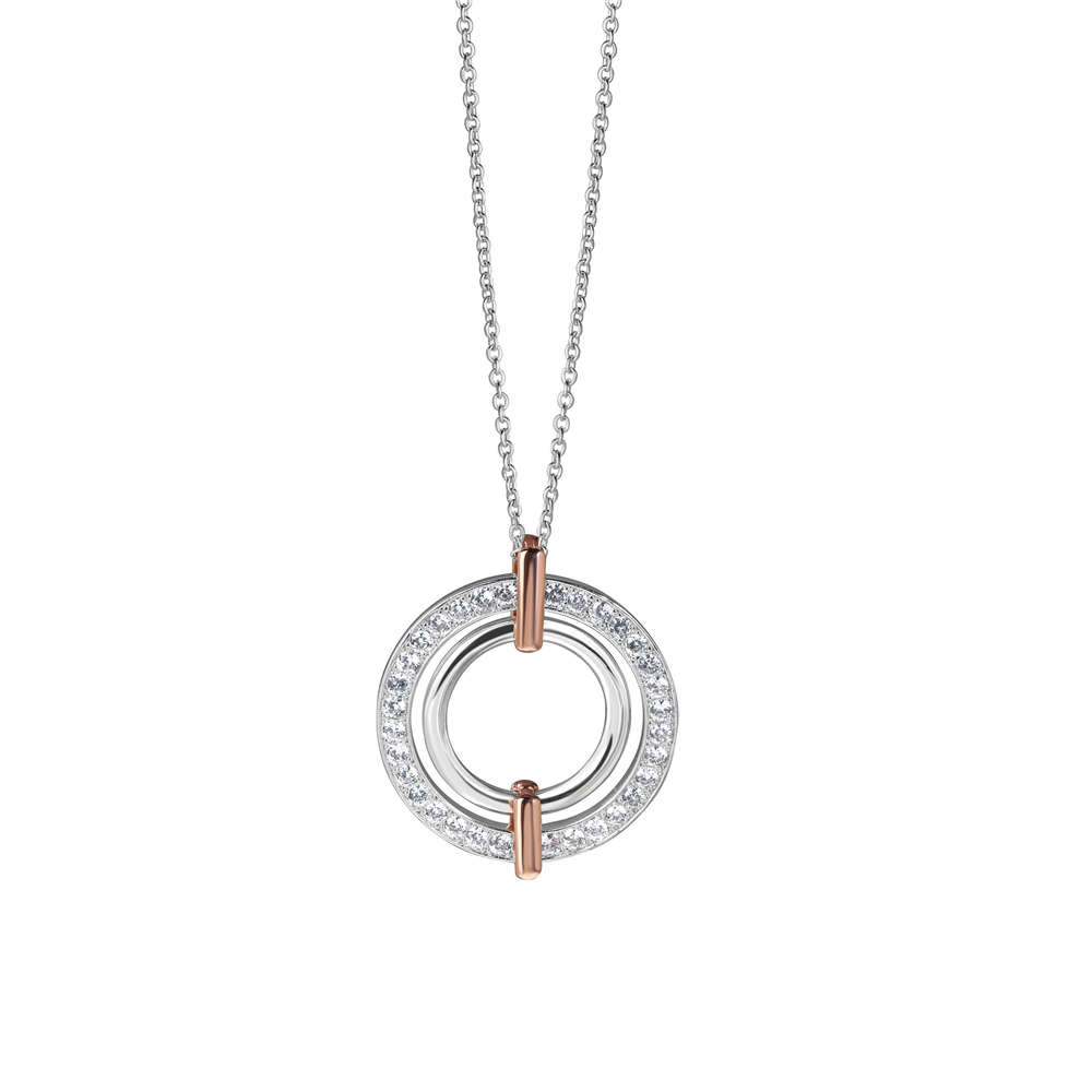 NEWBRIDGE TI:AMO CIRCULAR PENDANT NECKLACE