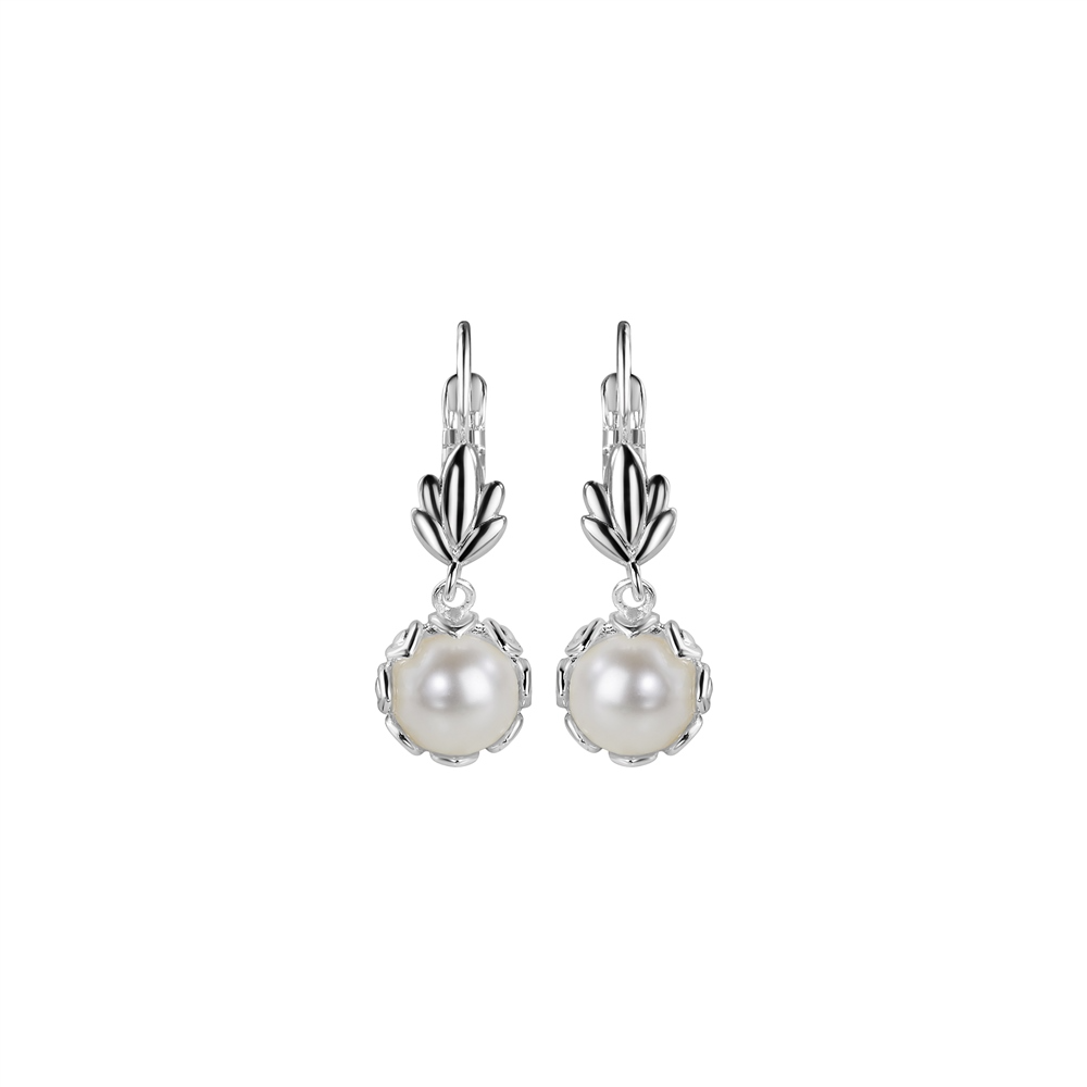 NEWBRIDGE PEARL LEAF DROP EARRINGS