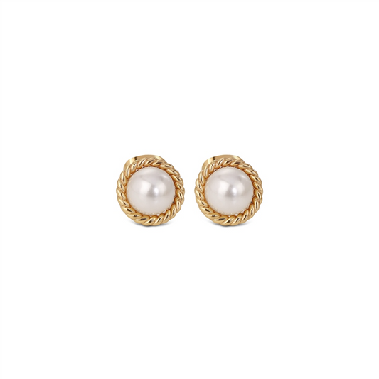 NEWBRIDGE SAPPHO PEARL STUD EARRINGS