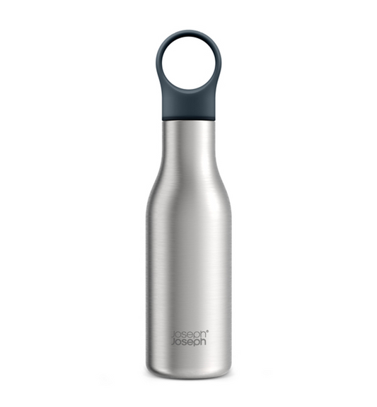 JOSEPH JOSEPH LOOP WATER BOTTLE 500ML (17 FL.OZ)-BRUSHED/ANTHRACITE