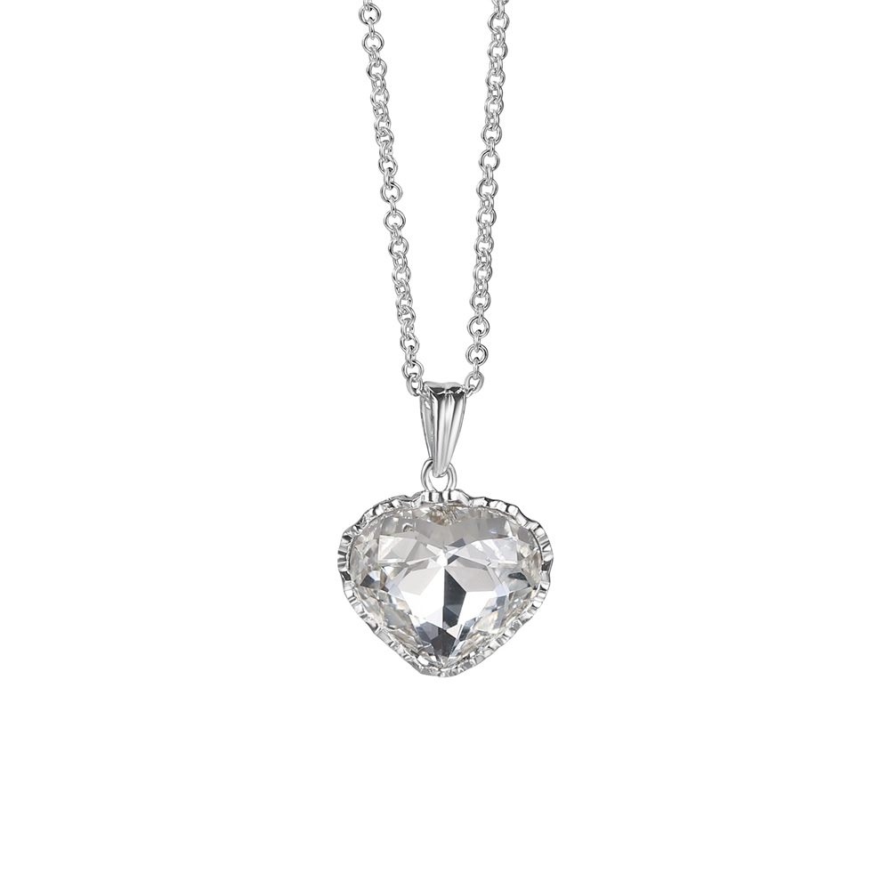 NEWBRIDGE CLEAR STONE HEART PENDANT