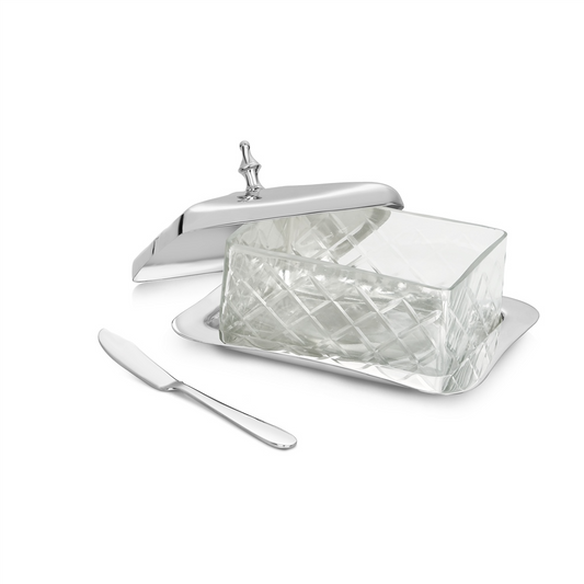 NEWBRIDGE CUT GLASS BUTTER DISH