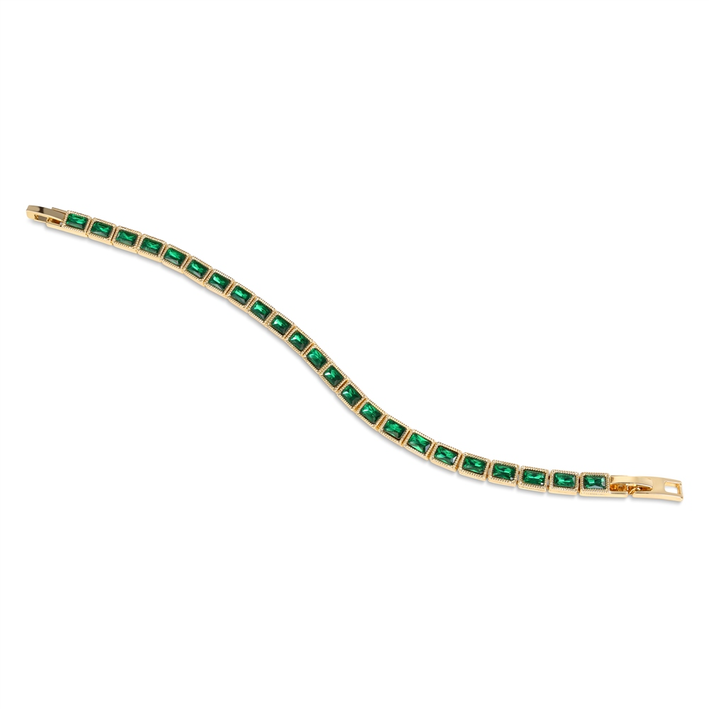 NEWBRIDGE EMERALD GREEN SQUARE STONE BRACELET