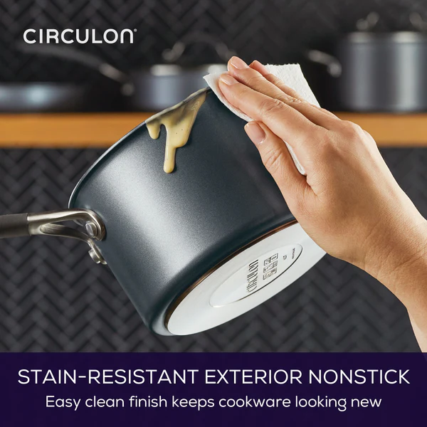 CIRCULON SCRATCH DEFENCE FRYING PAN & POT SET 5 PIECE