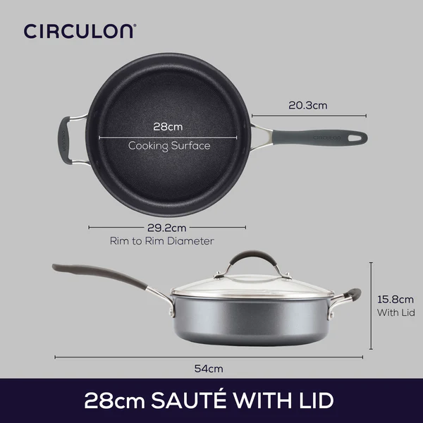 CIRCULON SCRATCH DEFENCE SAUTE WITH HELPER HADNLE 28CM/4.7L